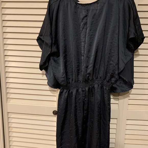 AGB Women’s Navy Silk Nightshirt - Picture 2 of 3